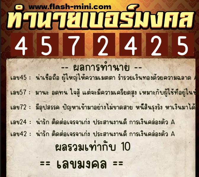 ทำนายเบอร์มงคล 0XX-4572425 ทำนายเบอร์มงคล หมายเลข 083-457242 ทำนายเบอร์มงคล 0XX-4572425 ทำนายเบอร์มงคล หมายเลข 083-457242