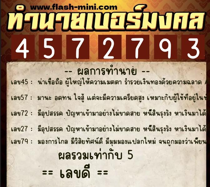 ทำนายเบอร์มงคล 0XX-4572793 ทำนายเบอร์มงคล หมายเลข 097-457279 ทำนายเบอร์มงคล 0XX-4572793 ทำนายเบอร์มงคล หมายเลข 097-457279