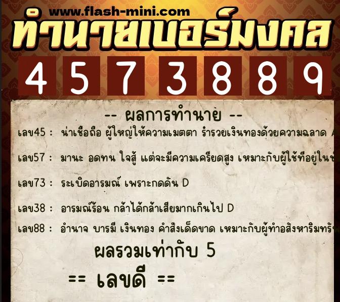 ทำนายเบอร์มงคล 0XX-4573889 ทำนายเบอร์มงคล หมายเลข 093-457388 ทำนายเบอร์มงคล 0XX-4573889 ทำนายเบอร์มงคล หมายเลข 093-457388