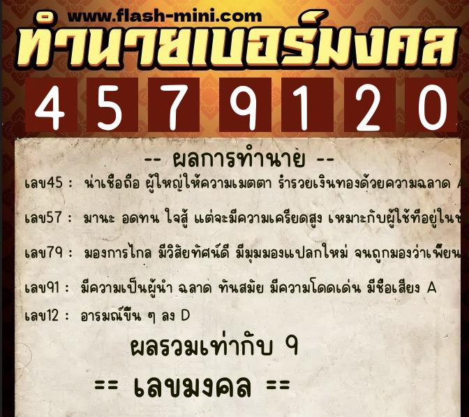 ทำนายเบอร์มงคล 0XX-4579120 ทำนายเบอร์มงคล หมายเลข 084-457912 ทำนายเบอร์มงคล 0XX-4579120 ทำนายเบอร์มงคล หมายเลข 084-457912