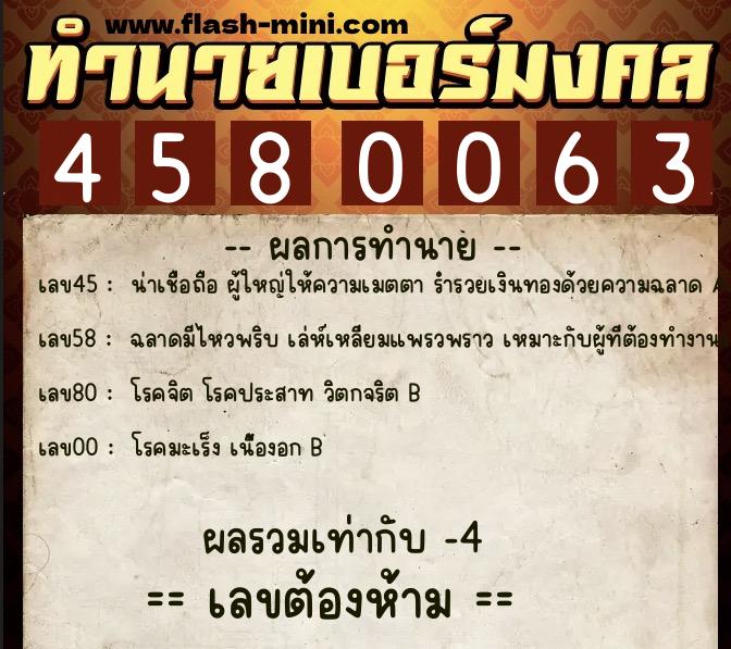 ทำนายเบอร์มงคล 0XX-4580063 ทำนายเบอร์มงคล หมายเลข 093-458006 ทำนายเบอร์มงคล 0XX-4580063 ทำนายเบอร์มงคล หมายเลข 093-458006