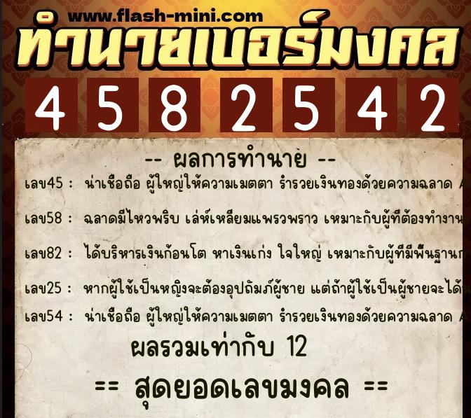 ทำนายเบอร์มงคล 0XX-4582542 ทำนายเบอร์มงคล หมายเลข 092-458254 ทำนายเบอร์มงคล 0XX-4582542 ทำนายเบอร์มงคล หมายเลข 092-458254