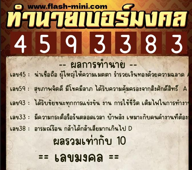 ทำนายเบอร์มงคล 0XX-4593383 ทำนายเบอร์มงคล หมายเลข 091-459338 ทำนายเบอร์มงคล 0XX-4593383 ทำนายเบอร์มงคล หมายเลข 091-459338