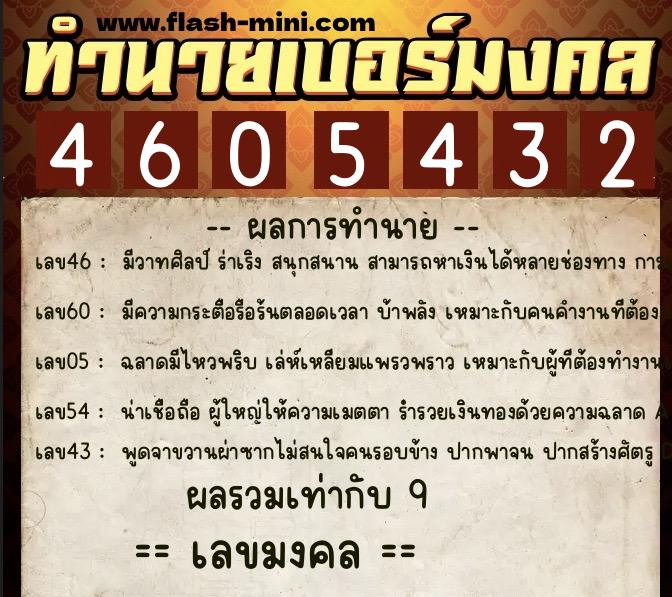 ทำนายเบอร์มงคล 0XX-4605432 ทำนายเบอร์มงคล หมายเลข 088-460543 ทำนายเบอร์มงคล 0XX-4605432 ทำนายเบอร์มงคล หมายเลข 088-460543