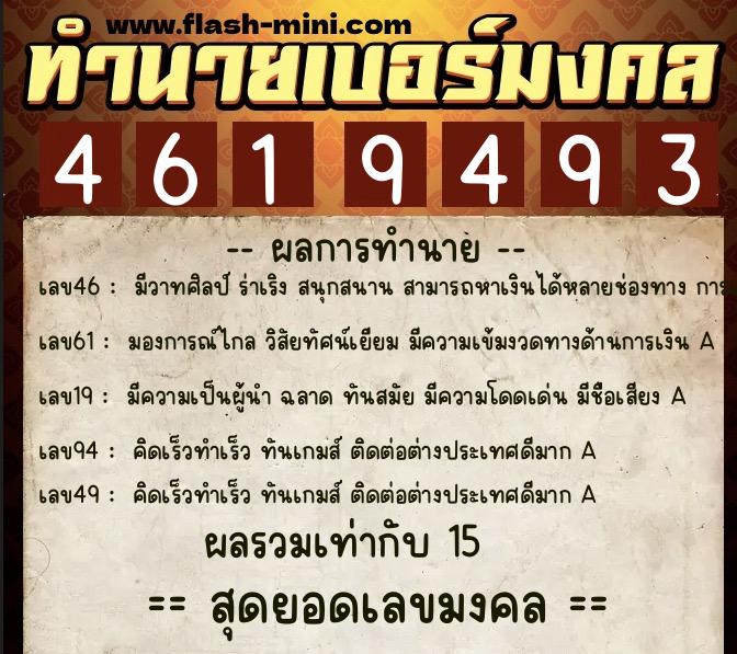 ทำนายเบอร์มงคล 0XX-4619493 ทำนายเบอร์มงคล หมายเลข 080-461949 ทำนายเบอร์มงคล 0XX-4619493 ทำนายเบอร์มงคล หมายเลข 080-461949