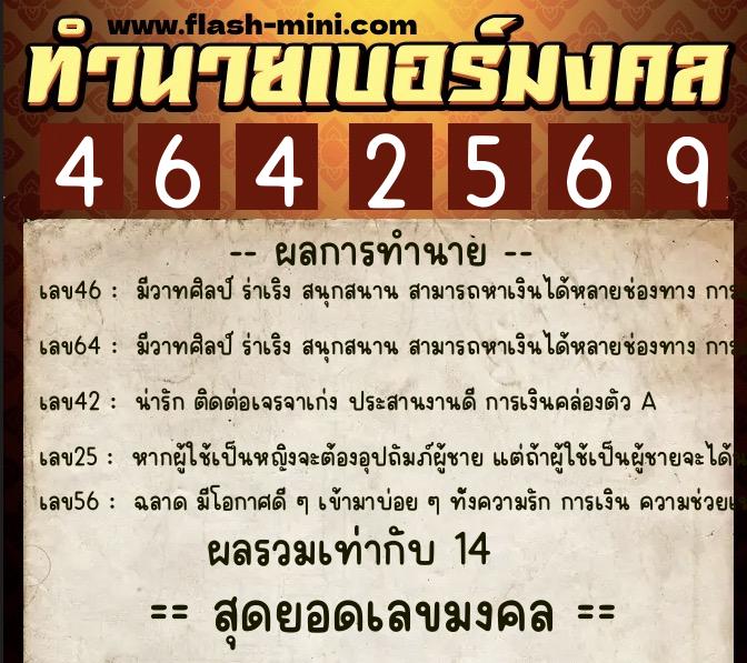 ทำนายเบอร์มงคล 0XX-4642569 ทำนายเบอร์มงคล หมายเลข 082-464256 ทำนายเบอร์มงคล 0XX-4642569 ทำนายเบอร์มงคล หมายเลข 082-464256