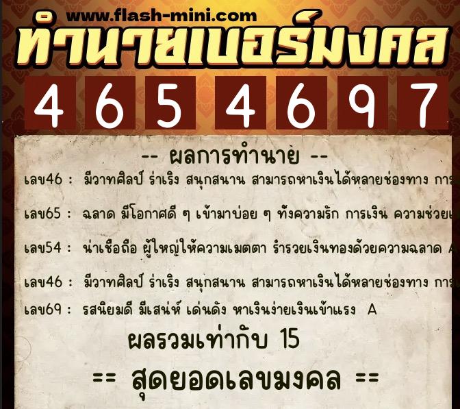 ทำนายเบอร์มงคล 0XX-4654697 ทำนายเบอร์มงคล หมายเลข 060-465469 ทำนายเบอร์มงคล 0XX-4654697 ทำนายเบอร์มงคล หมายเลข 060-465469