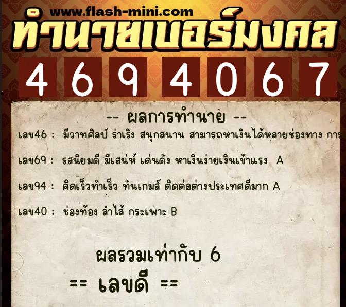 ทำนายเบอร์มงคล 0XX-4694067 ทำนายเบอร์มงคล หมายเลข 093-469406 ทำนายเบอร์มงคล 0XX-4694067 ทำนายเบอร์มงคล หมายเลข 093-469406