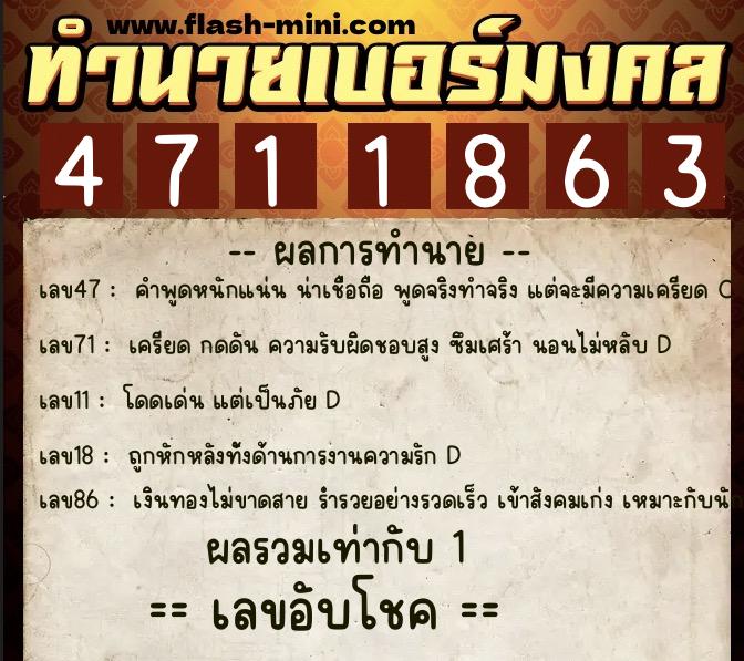 ทำนายเบอร์มงคล 0XX-4711863 ทำนายเบอร์มงคล หมายเลข 086-471186 ทำนายเบอร์มงคล 0XX-4711863 ทำนายเบอร์มงคล หมายเลข 086-471186