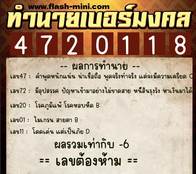 ทำนายเบอร์มงคล 0XX-4720118 ทำนายเบอร์มงคล หมายเลข 091-472011 ทำนายเบอร์มงคล 0XX-4720118 ทำนายเบอร์มงคล หมายเลข 091-472011