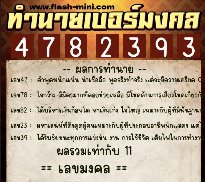 ทำนายเบอร์มงคล 0XX-4782393 ทำนายเบอร์มงคล หมายเลข 088-478239 ทำนายเบอร์มงคล 0XX-4782393 ทำนายเบอร์มงคล หมายเลข 088-478239