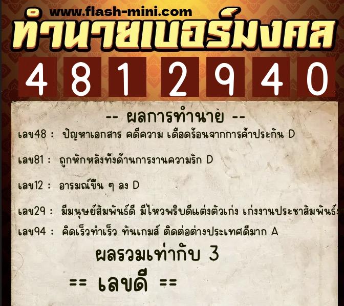ทำนายเบอร์มงคล 0XX-4812940 ทำนายเบอร์มงคล หมายเลข 098-481294 ทำนายเบอร์มงคล 0XX-4812940 ทำนายเบอร์มงคล หมายเลข 098-481294