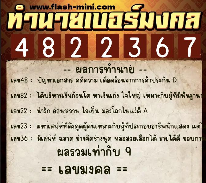 ทำนายเบอร์มงคล 0XX-4822367 ทำนายเบอร์มงคล หมายเลข 091-482236 ทำนายเบอร์มงคล 0XX-4822367 ทำนายเบอร์มงคล หมายเลข 091-482236