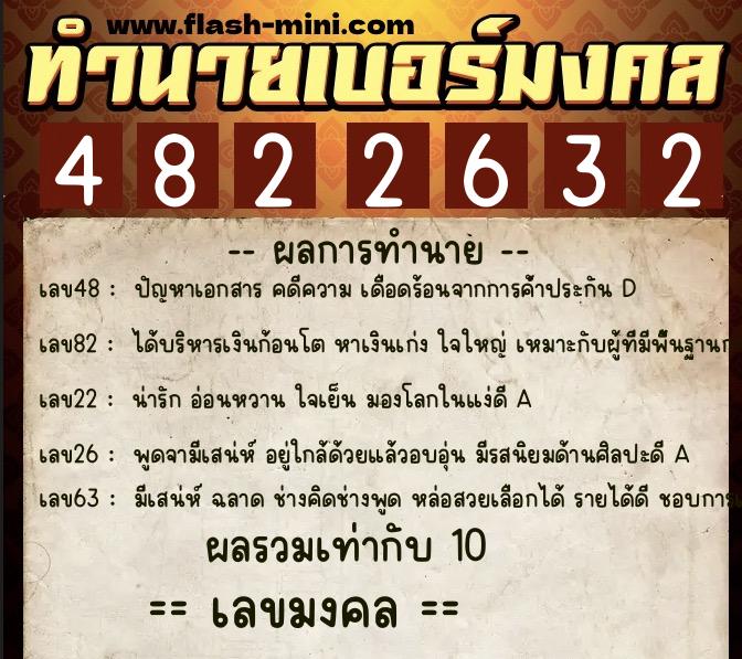 ทำนายเบอร์มงคล 0XX-4822632 ทำนายเบอร์มงคล หมายเลข 063-482263 ทำนายเบอร์มงคล 0XX-4822632 ทำนายเบอร์มงคล หมายเลข 063-482263