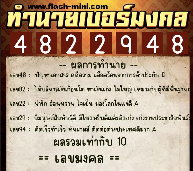 ทำนายเบอร์มงคล 0XX-4822948 ทำนายเบอร์มงคล หมายเลข 082-482294 ทำนายเบอร์มงคล 0XX-4822948 ทำนายเบอร์มงคล หมายเลข 082-482294