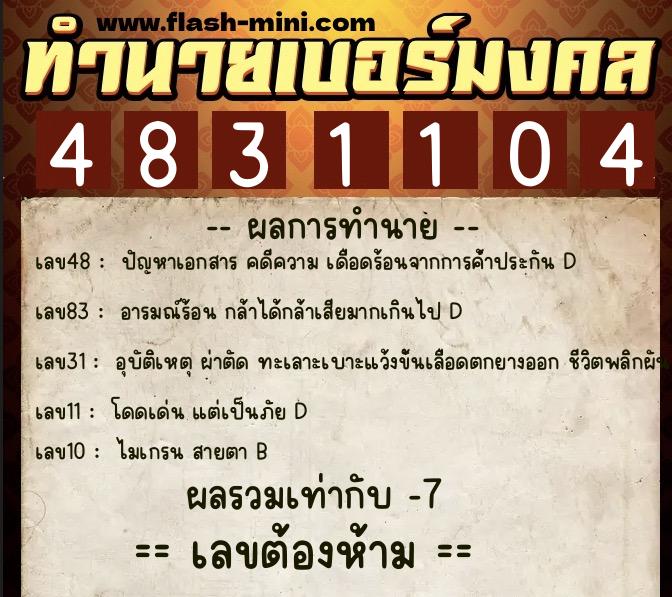 ทำนายเบอร์มงคล 0XX-4831104 ทำนายเบอร์มงคล หมายเลข 089-483110 ทำนายเบอร์มงคล 0XX-4831104 ทำนายเบอร์มงคล หมายเลข 089-483110