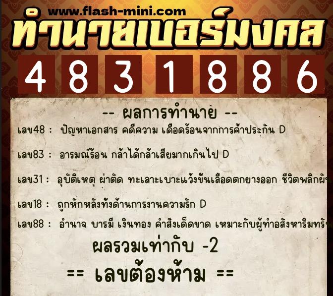 ทำนายเบอร์มงคล 0XX-4831886 ทำนายเบอร์มงคล หมายเลข 094-483188 ทำนายเบอร์มงคล 0XX-4831886 ทำนายเบอร์มงคล หมายเลข 094-483188