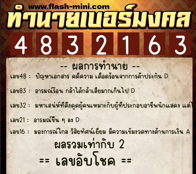 ทำนายเบอร์มงคล 0XX-4832163 ทำนายเบอร์มงคล หมายเลข 095-483216 ทำนายเบอร์มงคล 0XX-4832163 ทำนายเบอร์มงคล หมายเลข 095-483216