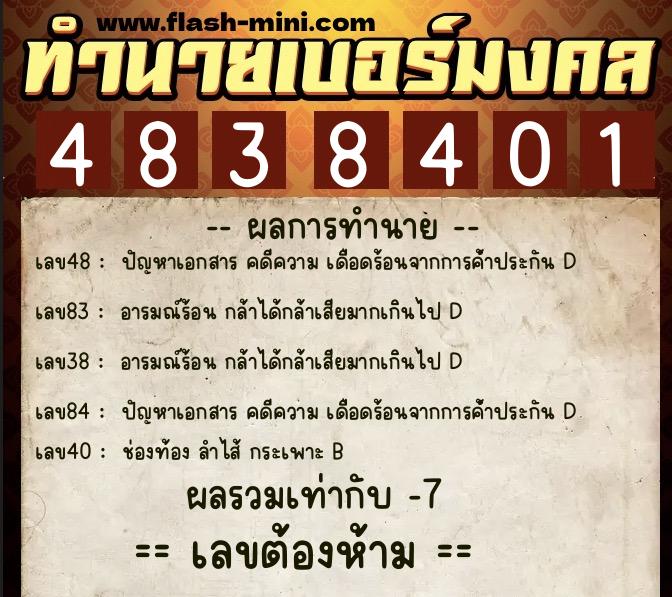 ทำนายเบอร์มงคล 0XX-4838401 ทำนายเบอร์มงคล หมายเลข 089-483840 ทำนายเบอร์มงคล 0XX-4838401 ทำนายเบอร์มงคล หมายเลข 089-483840