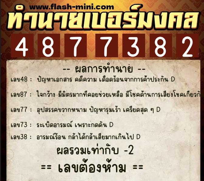 ทำนายเบอร์มงคล 0XX-4877382 ทำนายเบอร์มงคล หมายเลข 099-487738 ทำนายเบอร์มงคล 0XX-4877382 ทำนายเบอร์มงคล หมายเลข 099-487738