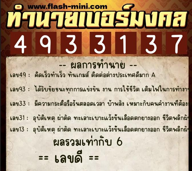 ทำนายเบอร์มงคล 0XX-4933137 ทำนายเบอร์มงคล หมายเลข 080-493313 ทำนายเบอร์มงคล 0XX-4933137 ทำนายเบอร์มงคล หมายเลข 080-493313