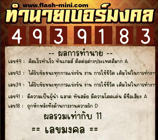 ทำนายเบอร์มงคล 0XX-4939183 ทำนายเบอร์มงคล หมายเลข 096-493918 ทำนายเบอร์มงคล 0XX-4939183 ทำนายเบอร์มงคล หมายเลข 096-493918