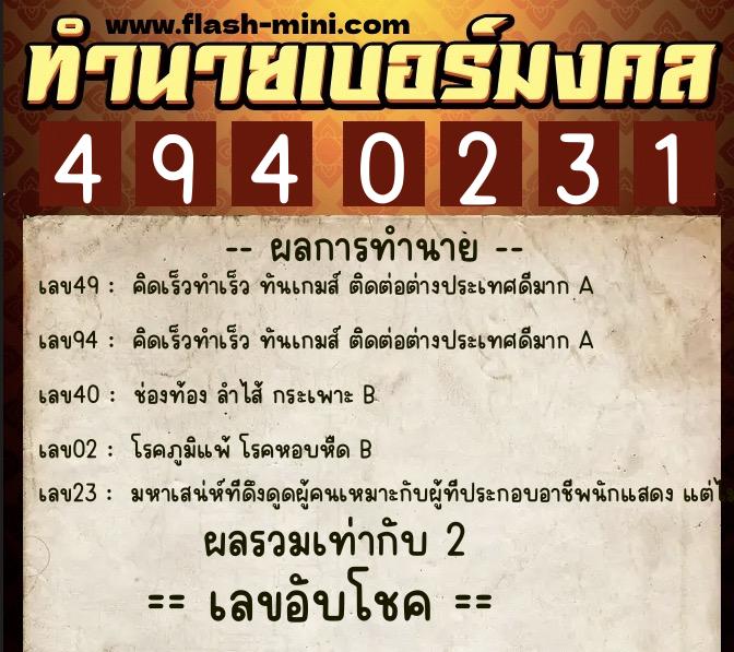 ทำนายเบอร์มงคล 0XX-4940231 ทำนายเบอร์มงคล หมายเลข 085-494023 ทำนายเบอร์มงคล 0XX-4940231 ทำนายเบอร์มงคล หมายเลข 085-494023