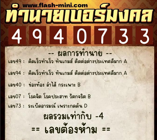 ทำนายเบอร์มงคล 0XX-4940733 ทำนายเบอร์มงคล หมายเลข 097-494073 ทำนายเบอร์มงคล 0XX-4940733 ทำนายเบอร์มงคล หมายเลข 097-494073