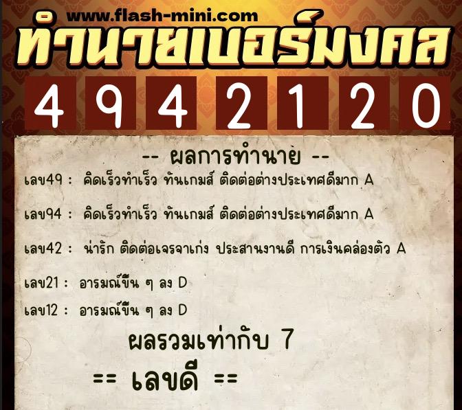 ทำนายเบอร์มงคล 0XX-4942120 ทำนายเบอร์มงคล หมายเลข 069-494212 ทำนายเบอร์มงคล 0XX-4942120 ทำนายเบอร์มงคล หมายเลข 069-494212