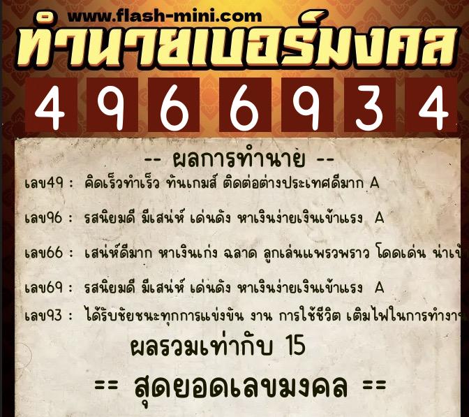 ทำนายเบอร์มงคล 0XX-4966934 ทำนายเบอร์มงคล หมายเลข 062-496693 ทำนายเบอร์มงคล 0XX-4966934 ทำนายเบอร์มงคล หมายเลข 062-496693