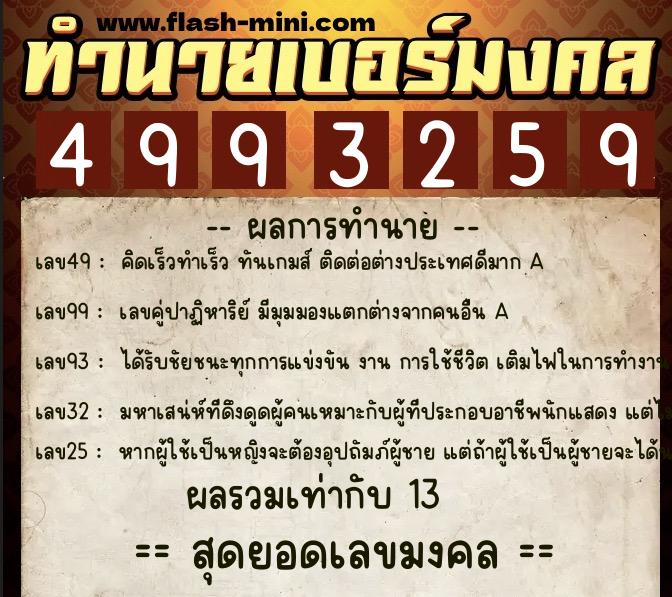 ทำนายเบอร์มงคล 0XX-4993259 ทำนายเบอร์มงคล หมายเลข 091-499325 ทำนายเบอร์มงคล 0XX-4993259 ทำนายเบอร์มงคล หมายเลข 091-499325