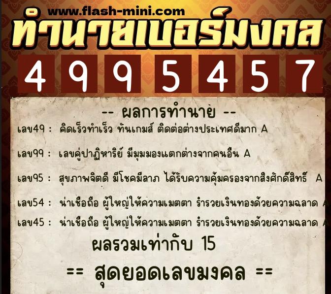 ทำนายเบอร์มงคล 0XX-4995457 ทำนายเบอร์มงคล หมายเลข 087-499545 ทำนายเบอร์มงคล 0XX-4995457 ทำนายเบอร์มงคล หมายเลข 087-499545