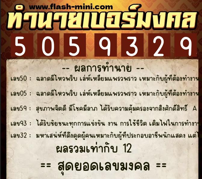 ทำนายเบอร์มงคล 0XX-5059329 ทำนายเบอร์มงคล หมายเลข 063-505932 ทำนายเบอร์มงคล 0XX-5059329 ทำนายเบอร์มงคล หมายเลข 063-505932