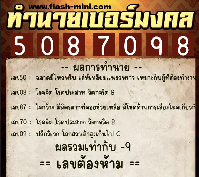 ทำนายเบอร์มงคล 0XX-5087098 ทำนายเบอร์มงคล หมายเลข 096-508709 ทำนายเบอร์มงคล 0XX-5087098 ทำนายเบอร์มงคล หมายเลข 096-508709