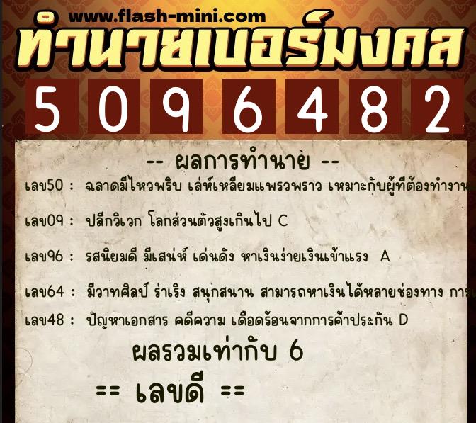 ทำนายเบอร์มงคล 0XX-5096482 ทำนายเบอร์มงคล หมายเลข 087-509648 ทำนายเบอร์มงคล 0XX-5096482 ทำนายเบอร์มงคล หมายเลข 087-509648