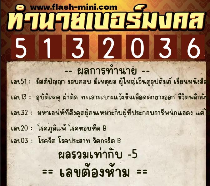 ทำนายเบอร์มงคล 0XX-5132036 ทำนายเบอร์มงคล หมายเลข 081-513203 ทำนายเบอร์มงคล 0XX-5132036 ทำนายเบอร์มงคล หมายเลข 081-513203