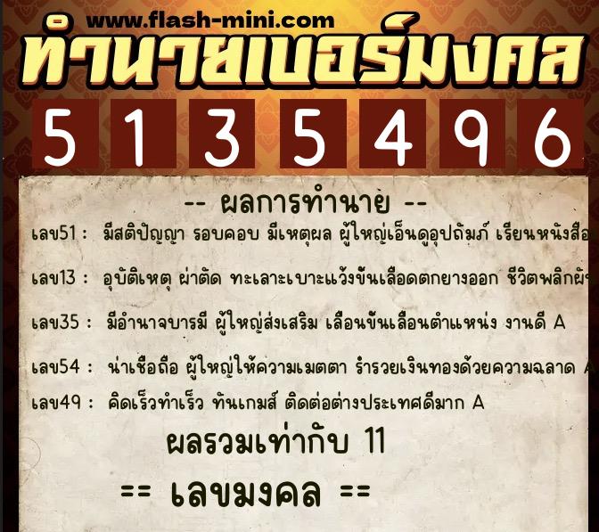 ทำนายเบอร์มงคล 0XX-5135496 ทำนายเบอร์มงคล หมายเลข 090-513549 ทำนายเบอร์มงคล 0XX-5135496 ทำนายเบอร์มงคล หมายเลข 090-513549