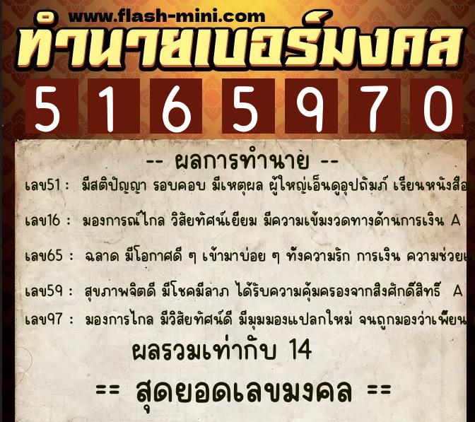 ทำนายเบอร์มงคล 0XX-5165970 ทำนายเบอร์มงคล หมายเลข 086-516597 ทำนายเบอร์มงคล 0XX-5165970 ทำนายเบอร์มงคล หมายเลข 086-516597