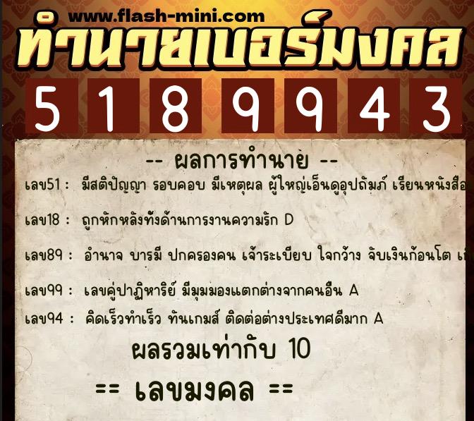 ทำนายเบอร์มงคล 0XX-5189943 ทำนายเบอร์มงคล หมายเลข 084-518994 ทำนายเบอร์มงคล 0XX-5189943 ทำนายเบอร์มงคล หมายเลข 084-518994