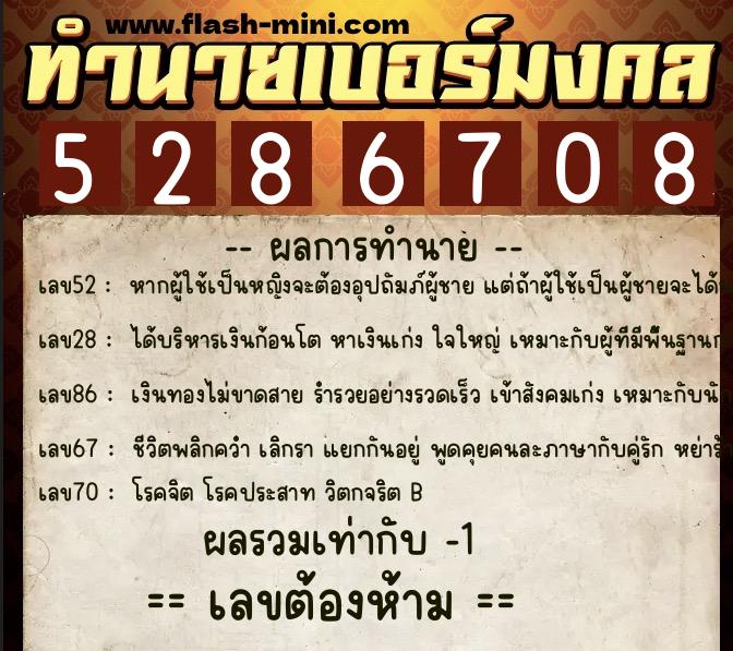 ทำนายเบอร์มงคล 0XX-5286708 ทำนายเบอร์มงคล หมายเลข 063-528670 ทำนายเบอร์มงคล 0XX-5286708 ทำนายเบอร์มงคล หมายเลข 063-528670