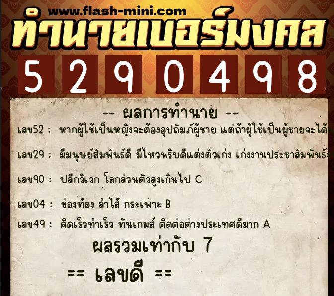 ทำนายเบอร์มงคล 0XX-5290498  ทำนายเบอร์มงคล หมายเลข 085-529049  ทำนายเบอร์มงคล 0XX-5290498  ทำนายเบอร์มงคล หมายเลข 085-529049