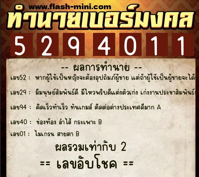 ทำนายเบอร์มงคล 0XX-5294011 ทำนายเบอร์มงคล หมายเลข 089-529401 ทำนายเบอร์มงคล 0XX-5294011 ทำนายเบอร์มงคล หมายเลข 089-529401