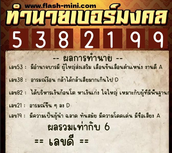ทำนายเบอร์มงคล 0XX-5382199 ทำนายเบอร์มงคล หมายเลข 094-538219 ทำนายเบอร์มงคล 0XX-5382199 ทำนายเบอร์มงคล หมายเลข 094-538219