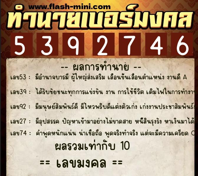 ทำนายเบอร์มงคล 0XX-5392746 ทำนายเบอร์มงคล หมายเลข 068-539274 ทำนายเบอร์มงคล 0XX-5392746 ทำนายเบอร์มงคล หมายเลข 068-539274