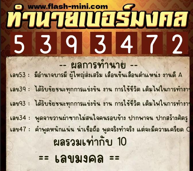 ทำนายเบอร์มงคล 0XX-5393472 ทำนายเบอร์มงคล หมายเลข 063-539347 ทำนายเบอร์มงคล 0XX-5393472 ทำนายเบอร์มงคล หมายเลข 063-539347