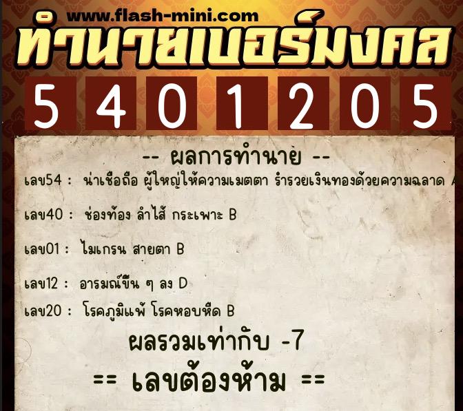 ทำนายเบอร์มงคล 0XX-5401205 ทำนายเบอร์มงคล หมายเลข 097-540120 ทำนายเบอร์มงคล 0XX-5401205 ทำนายเบอร์มงคล หมายเลข 097-540120