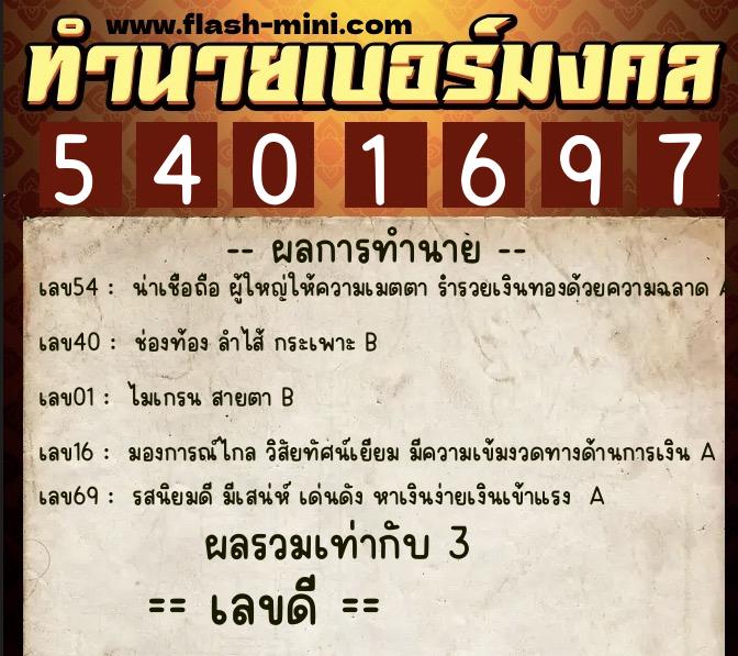 ทำนายเบอร์มงคล 0XX-5401697 ทำนายเบอร์มงคล หมายเลข 099-540169 ทำนายเบอร์มงคล 0XX-5401697 ทำนายเบอร์มงคล หมายเลข 099-540169