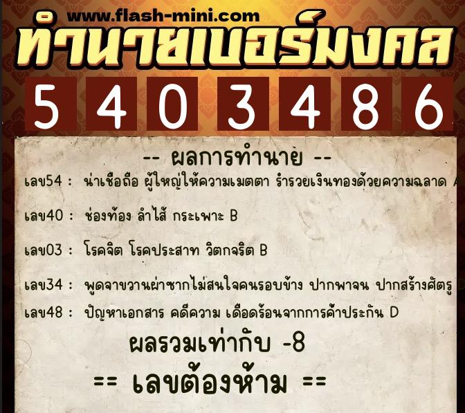 ทำนายเบอร์มงคล 0XX-5403486 ทำนายเบอร์มงคล หมายเลข 080-540348 ทำนายเบอร์มงคล 0XX-5403486 ทำนายเบอร์มงคล หมายเลข 080-540348