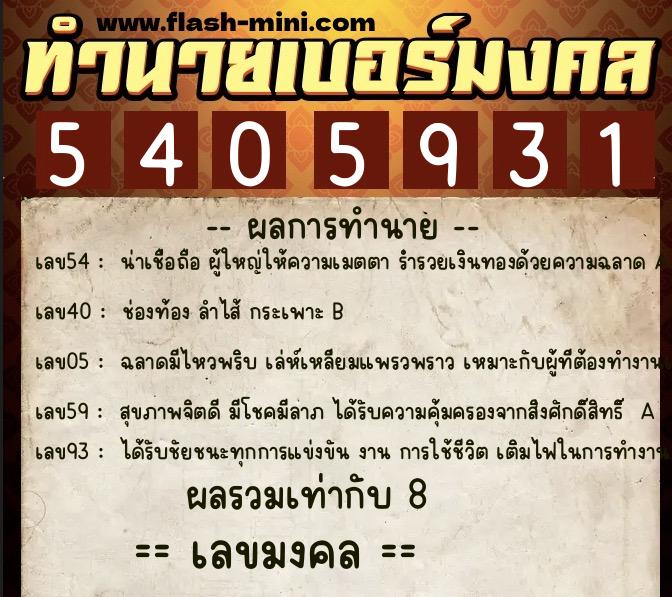 ทำนายเบอร์มงคล 0XX-5405931 ทำนายเบอร์มงคล หมายเลข 095-540593 ทำนายเบอร์มงคล 0XX-5405931 ทำนายเบอร์มงคล หมายเลข 095-540593