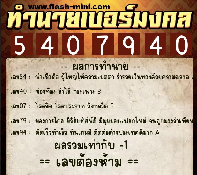 ทำนายเบอร์มงคล 0XX-5407940 ทำนายเบอร์มงคล หมายเลข 068-540794 ทำนายเบอร์มงคล 0XX-5407940 ทำนายเบอร์มงคล หมายเลข 068-540794